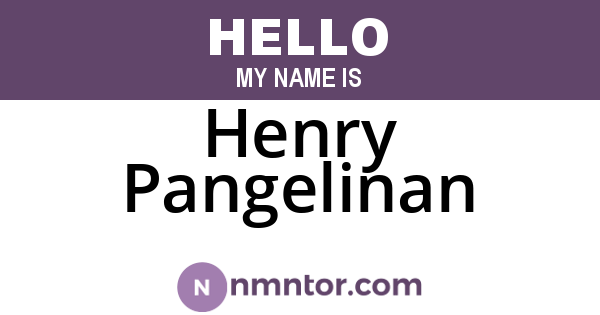 Henry Pangelinan