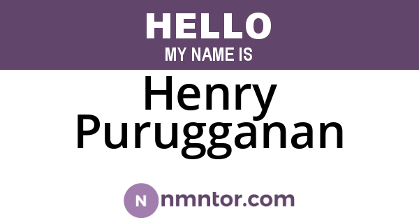 Henry Purugganan