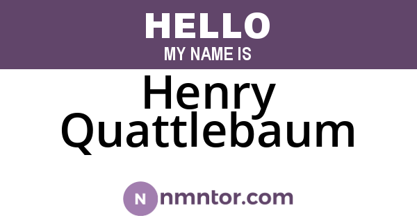 Henry Quattlebaum