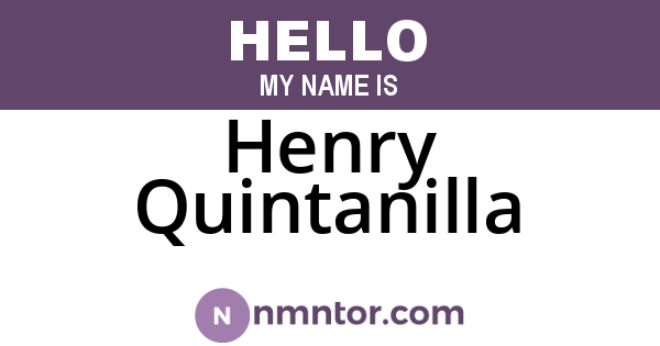 Henry Quintanilla