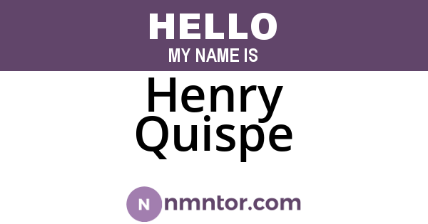Henry Quispe