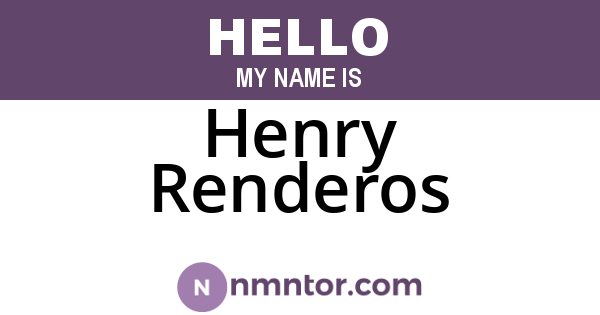 Henry Renderos