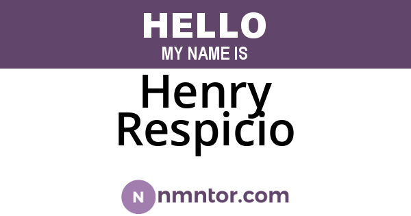 Henry Respicio