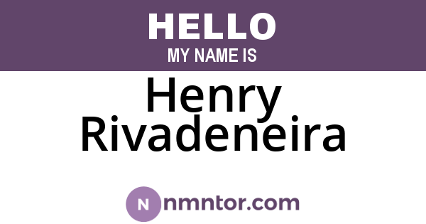 Henry Rivadeneira