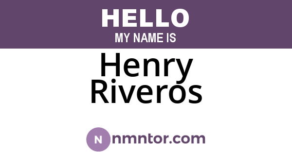 Henry Riveros