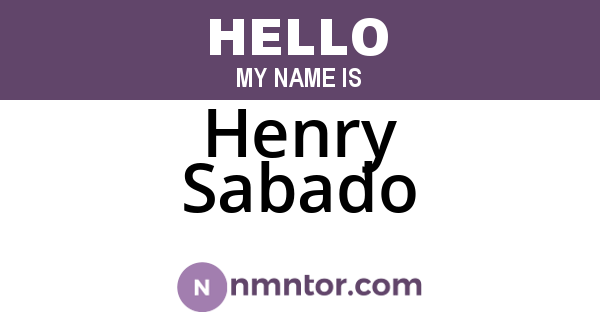 Henry Sabado