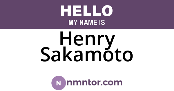 Henry Sakamoto