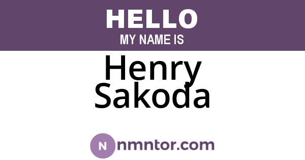 Henry Sakoda