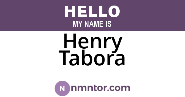 Henry Tabora