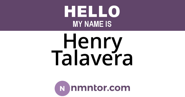 Henry Talavera