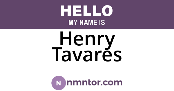 Henry Tavares