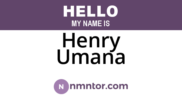 Henry Umana