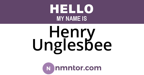 Henry Unglesbee