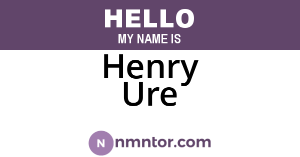 Henry Ure