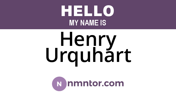 Henry Urquhart