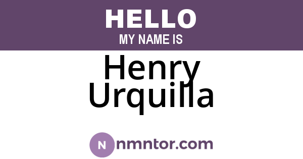 Henry Urquilla