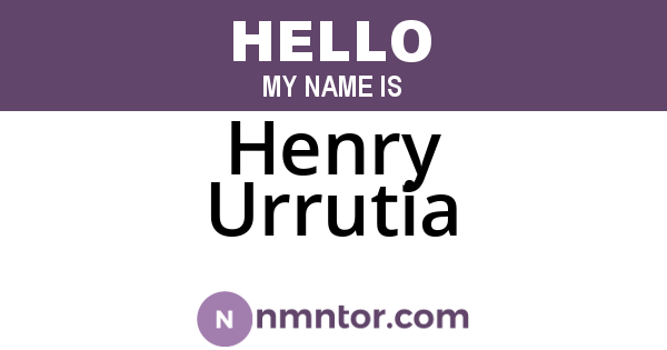 Henry Urrutia
