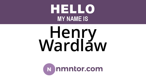 Henry Wardlaw