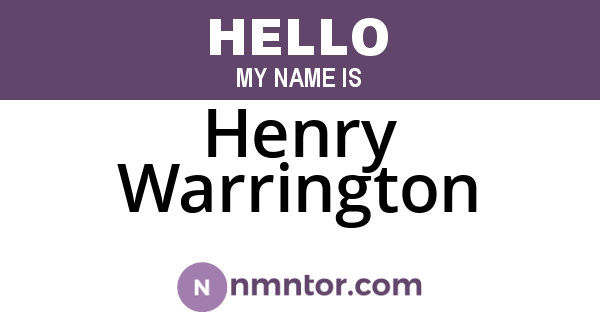 Henry Warrington