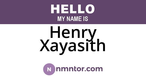 Henry Xayasith