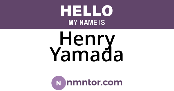 Henry Yamada