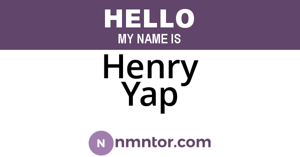 Henry Yap