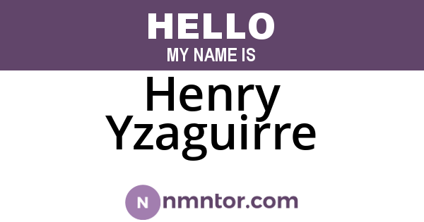 Henry Yzaguirre