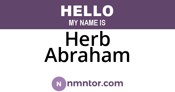 Herb Abraham