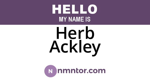 Herb Ackley