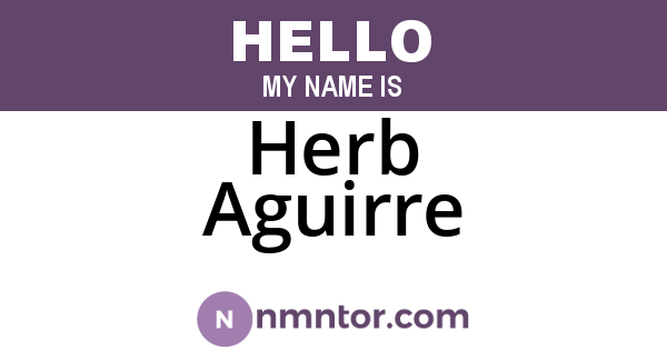 Herb Aguirre