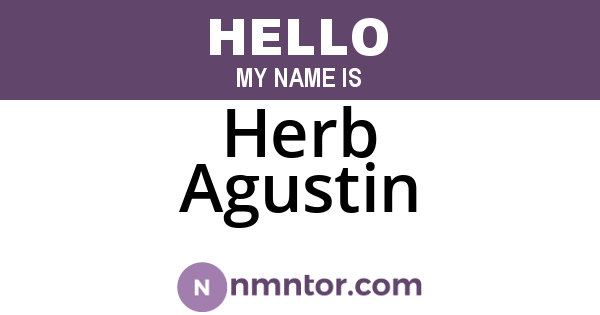 Herb Agustin