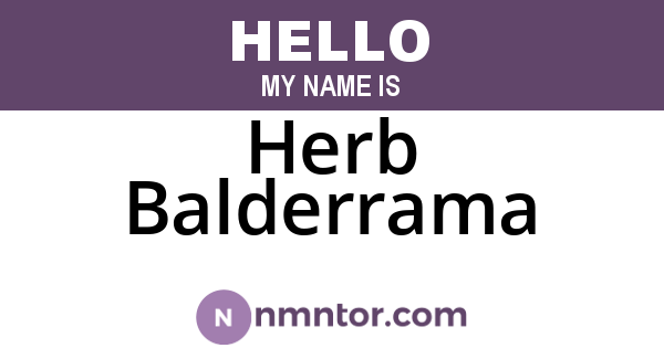 Herb Balderrama