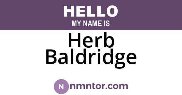 Herb Baldridge