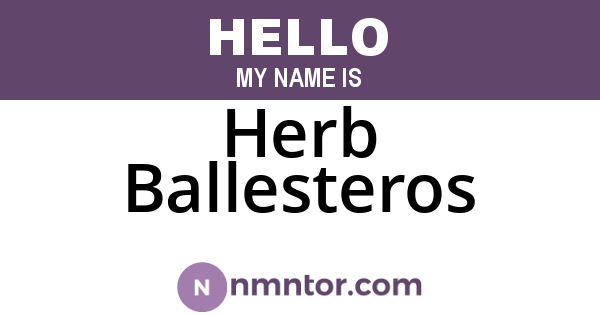 Herb Ballesteros