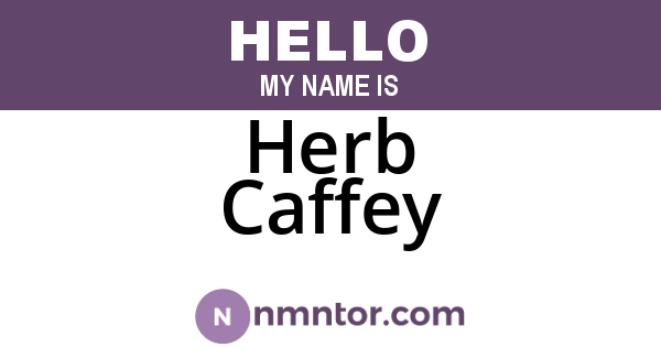 Herb Caffey