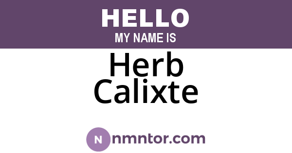 Herb Calixte