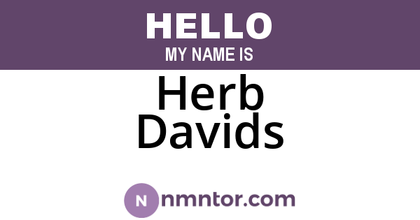 Herb Davids