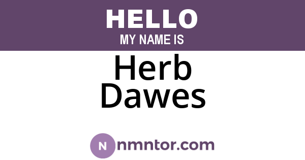 Herb Dawes