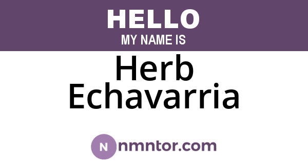 Herb Echavarria