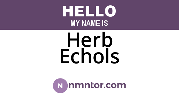 Herb Echols