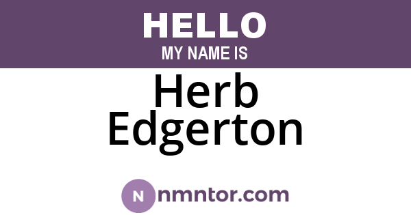 Herb Edgerton
