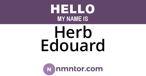 Herb Edouard