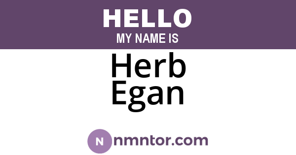 Herb Egan