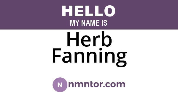 Herb Fanning