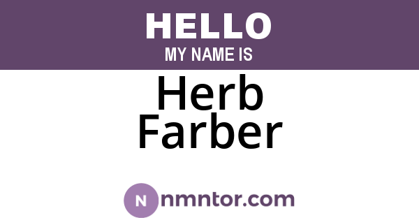 Herb Farber