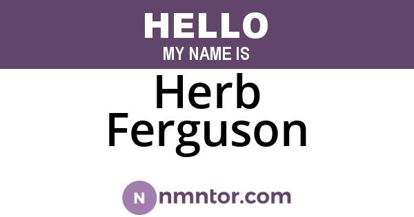 Herb Ferguson