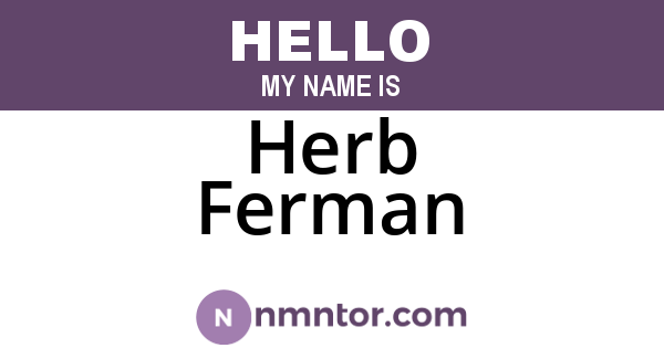 Herb Ferman