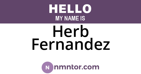 Herb Fernandez