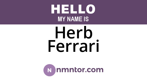 Herb Ferrari
