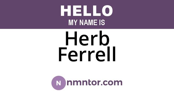 Herb Ferrell